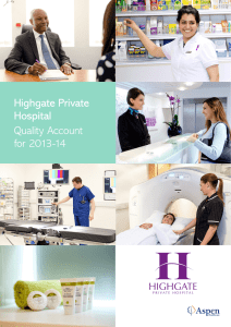 Highgate Private Hospital Quality Account for 2013-14