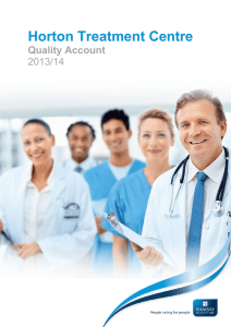 Horton Treatment Centre  Quality Account 2013/14