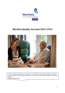Martlets Quality Account 2013-2014