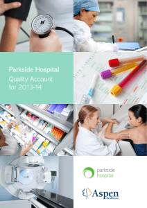 Parkside Hospital Quality Account for 2013-14