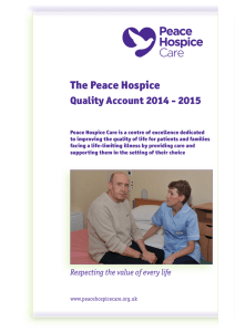 The Peace Hospice Quality Account 2014 - 2015