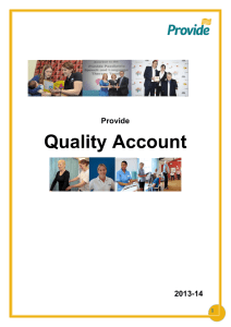 Quality Account  Provide 2013-14
