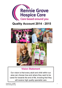 Quality Account 2014 - 2015  Vision Statement