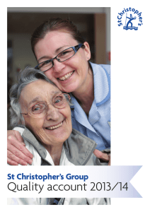 Quality account 2013/14 St Christopher’s Group