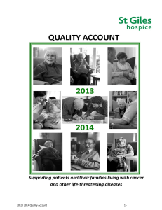 2013/ 2014 Quality Account - 1 -