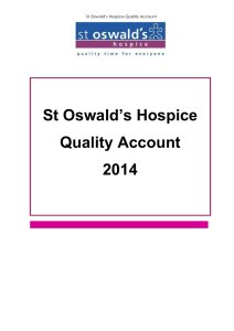 St Oswald’s Hospice Quality Account 2014