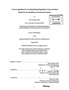 A  Novel  Algorithm  for Creating Density ... Models  for the Simulation of Surfactant Systems