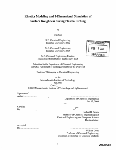 Kinetics Modeling  and 3-Dimensional  Simulation  of