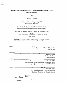 MODELING  SPARGING  RELATED  DEATH IN ANIMAL ... BIOREACTORS