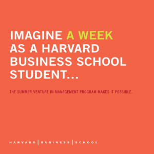 IMAGINE  AS A HARVARD BUSINESS SCHOOL