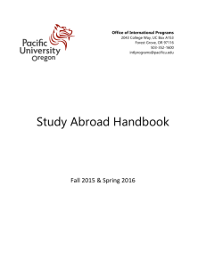   Study Abroad Handbook  Fall 2015 &amp; Spring 2016 