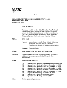 C-1 MILWAUKEE AREA TECHNICAL COLLEGE DISTRICT BOARD MILWAUKEE, WISCONSIN