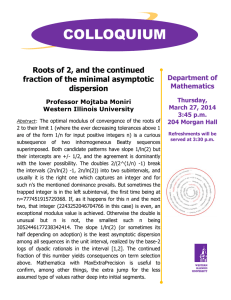 COLLOQUIUM Roots of 2, and the continued fraction of the minimal asymptotic dispersion