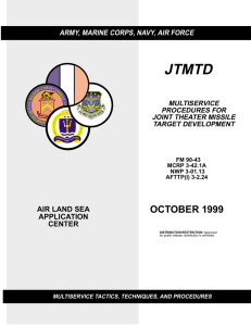 JTMTD OCTOBER 1999 ARMY, MARINE CORPS, NAVY, AIR FORCE AIR LAND SEA