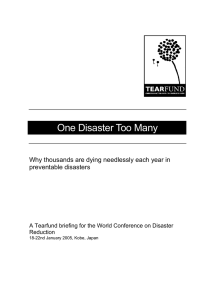 One Disaster Too Many  preventable disasters