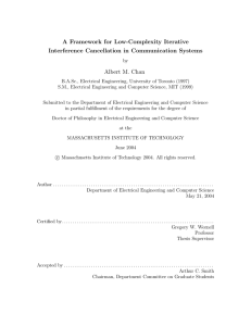 A Framework for Low-Complexity Iterative Interference Cancellation in Communication Systems
