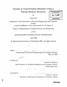 Using  a Novelty  in  Goal-Oriented  Machines