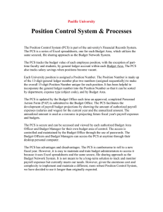 Position Control System &amp; Processes  Pacific University