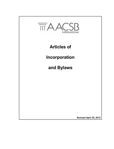 Articles of  Incorporation and Bylaws