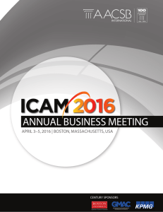 ANNUAL BUSINESS MEETING APRIL 3–5, 2016 | BOSTON, MASSACHUSETTS, USA CENTURY SPONSORS