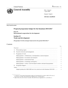 A General Assembly United Nations Contents