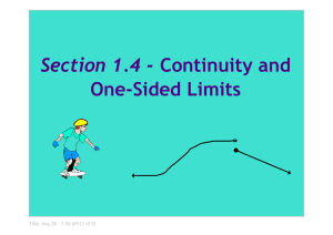 Section 1.4 ‐ One‐Sided Limits   Title: Aug 28 ­ 7:56 AM (1 of 9)