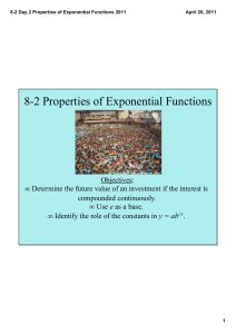 8­2 Properties of Exponential Functions