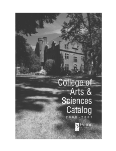 College of Arts &amp; Sciences Catalog
