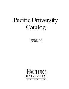 Pacific University Catalog 1998-99