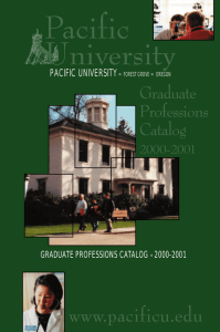 Pacific University www.pacificu.edu Graduate