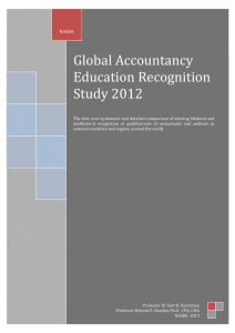 Global Accountancy Education Recognition Study 2012