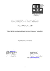 Impact of Globalisation on Accountancy Education Research Publication 2002