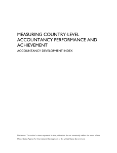 MEASURING COUNTRY-LEVEL ACCOUNTANCY PERFORMANCE AND ACHIEVEMENT