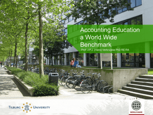 Accounting Education a World Wide Benchmark Prof. J.P.J. (Hans) Verkruijsse PhD RE RA