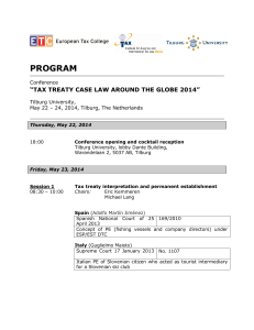 PROGRAM  “TAX TREATY CASE LAW AROUND THE GLOBE 2014” Conference