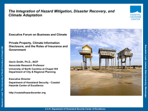 The Integration of Hazard Mitigation, Disaster Recovery, and Climate Adaptation