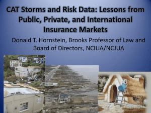 CAT Storms and Risk Data: Lessons from Public, Private, and International