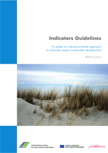 Indicators Guidelines To adopt an indicators-based approach to evaluate coastal sustainable development