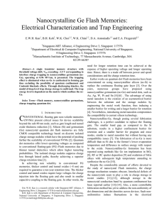 Nanocrystalline Ge Flash Memories: Electrical Characterization and Trap Engineering