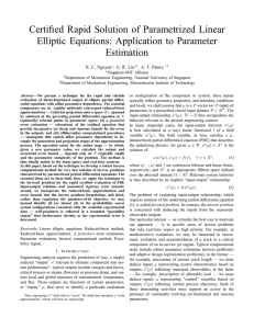 Certified Rapid Solution of Parametrized Linear Elliptic Equations: Application to Parameter Estimation