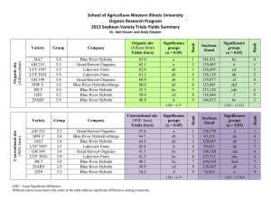 School of Agriculture-Western Illinois University Organic Research Program