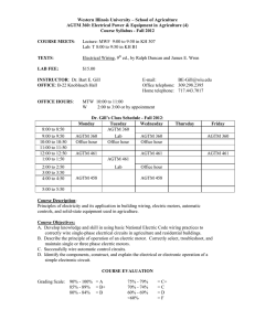 Western Illinois University – School of Agriculture