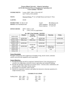 Western Illinois University – School of Agriculture