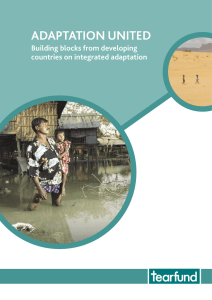 ADAPTATION UNITED Building blocks from developing countries on integrated adaptation