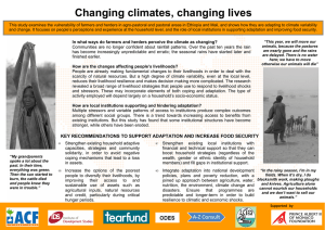Changing climates, changing lives