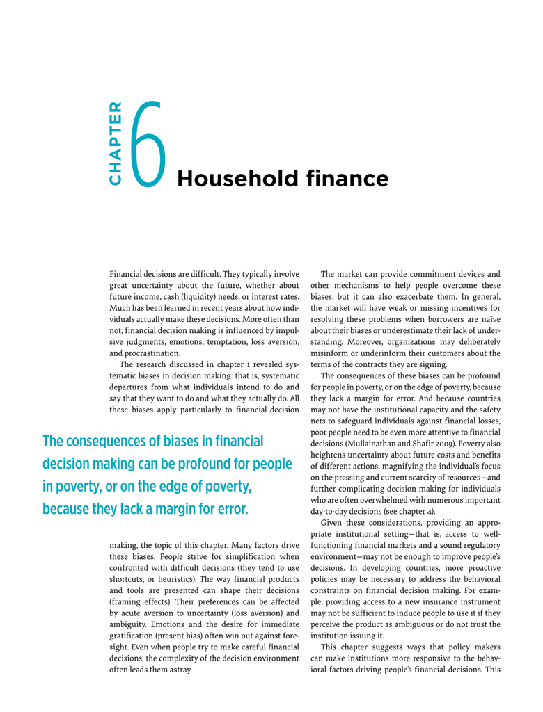 household finance research topics