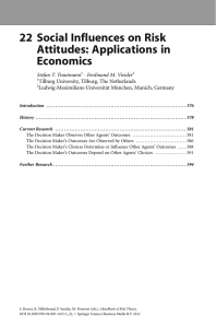 22 Social Influences on Risk Attitudes: Applications in Economics