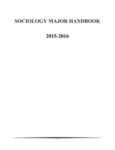 SOCIOLOGY MAJOR HANDBOOK  2015-2016 1