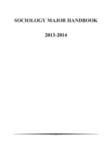 SOCIOLOGY MAJOR HANDBOOK  2013-2014 1