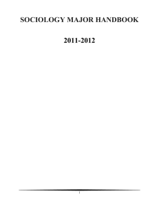 SOCIOLOGY MAJOR HANDBOOK  2011-2012 1